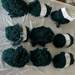 Fantacia Textured Yarn From Italy Acrylic Yarn Dark Green